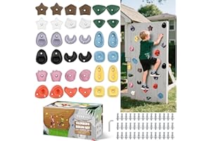 SEKKVY 36-Pack Kids Climbing Holds - Toddler Rock Climbing Toy Set with Hardware for Indoor/Outdoor Climbing Walls