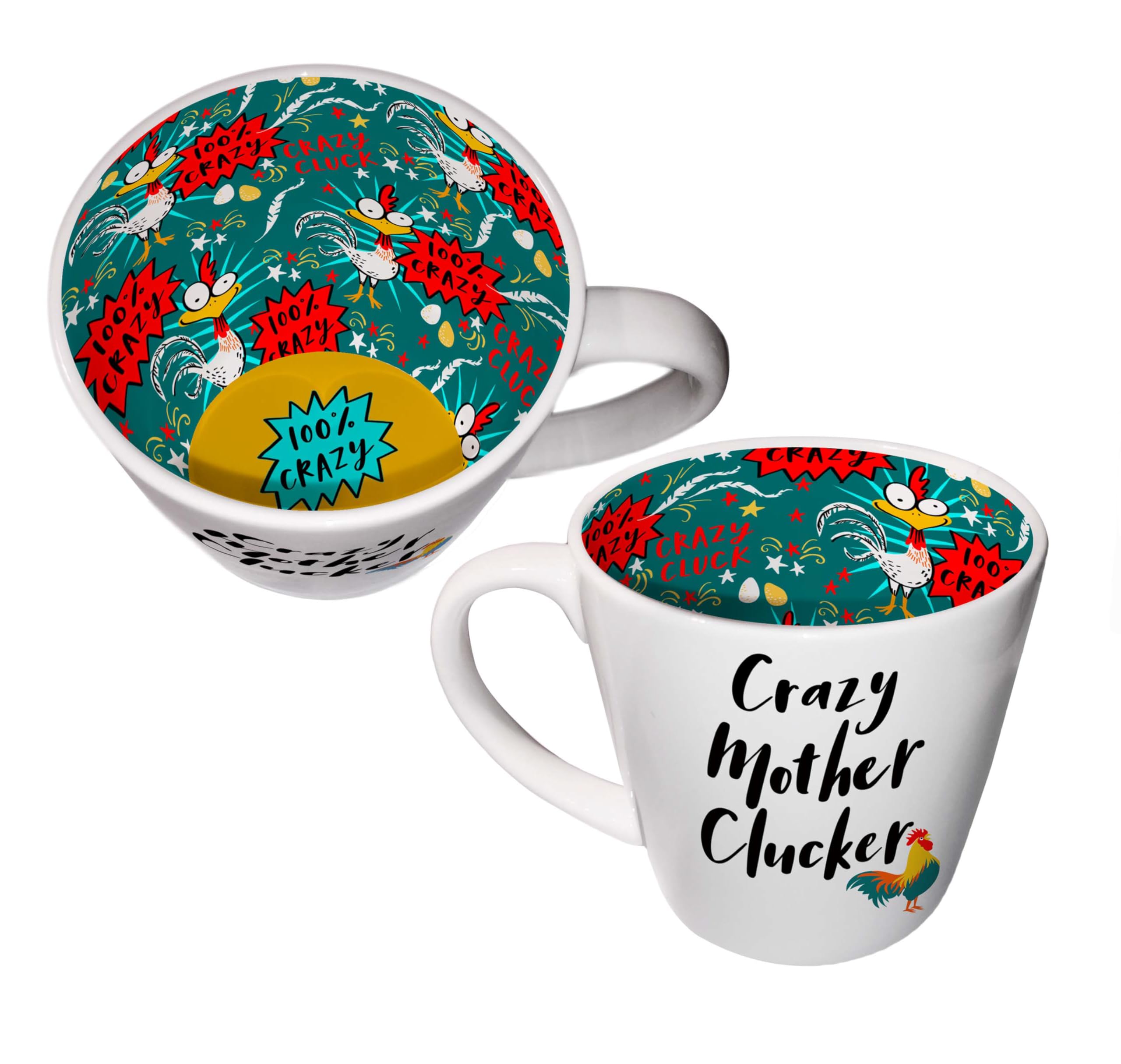 WPL Gifts Inside Out Crazy Mother Clucker Mug with Gift Box, (ISO185) — image 1