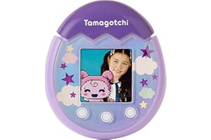 TAMAGOTCHI 42902 Bandai Pix The Next Generation of Virtual Reality Pet with Camera, Games and Collectable Characters-Sky, Purple, Single