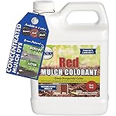 Mulch Worx Red Mulch Color Concentrate - Quart - Treats 2,800 Sq. Ft. - Deep Burgundy Red Mulch Dye Spray