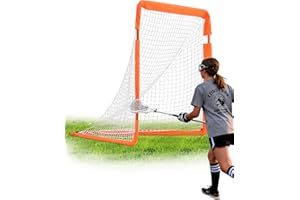 VEVOR Lacrosse Net, 4ft by 4ft, Ideal for Young Players, Collapsible Design with Travel Bag, Durable Iron Construction, Simpl