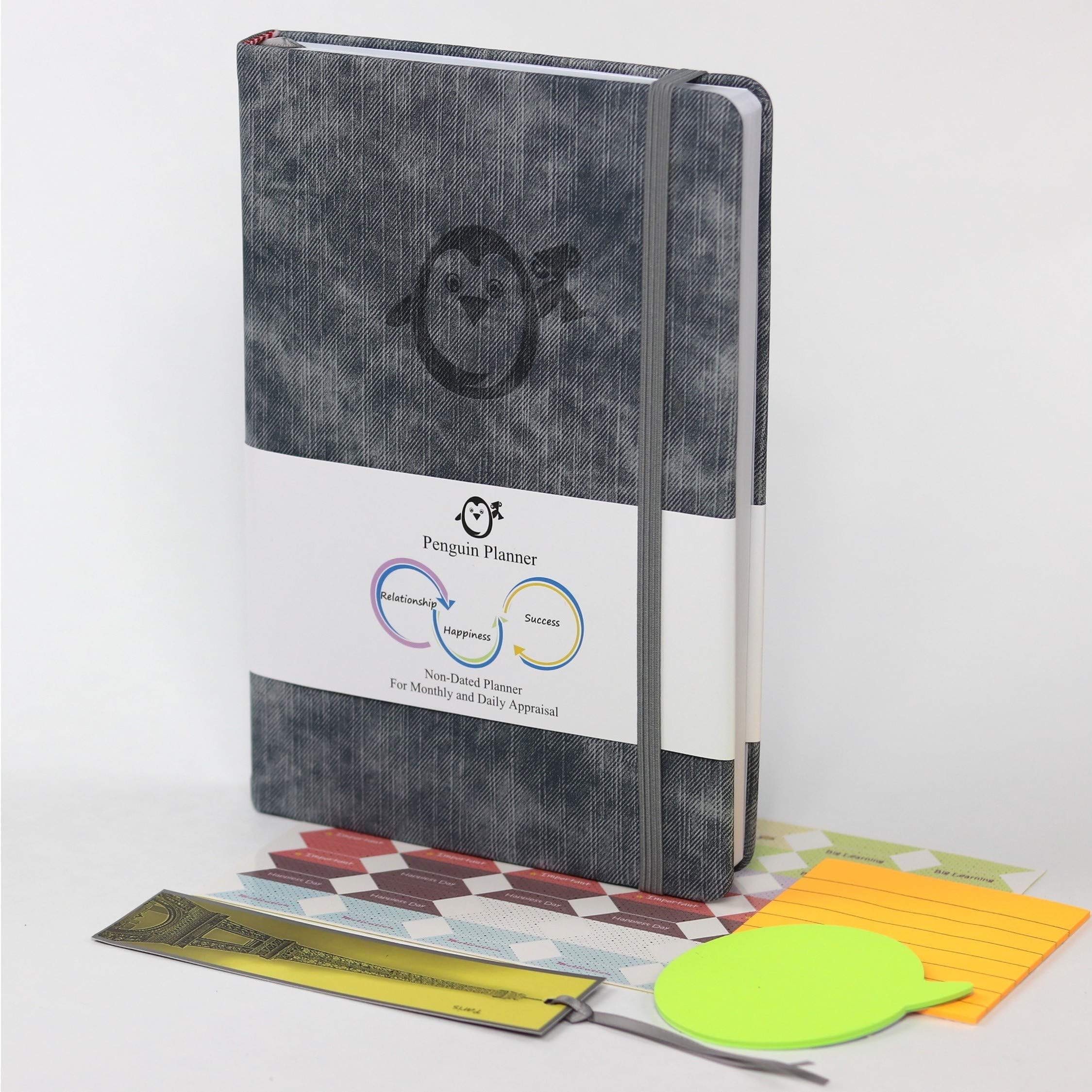Best Undated Daily Planner by Penguin Planner for Productivity, Gratitude, Time Management, Self-Care