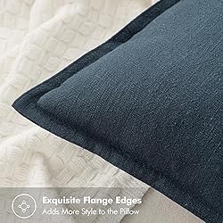 MIULEE Decorative Linen Pillow Covers 16x16 Inch