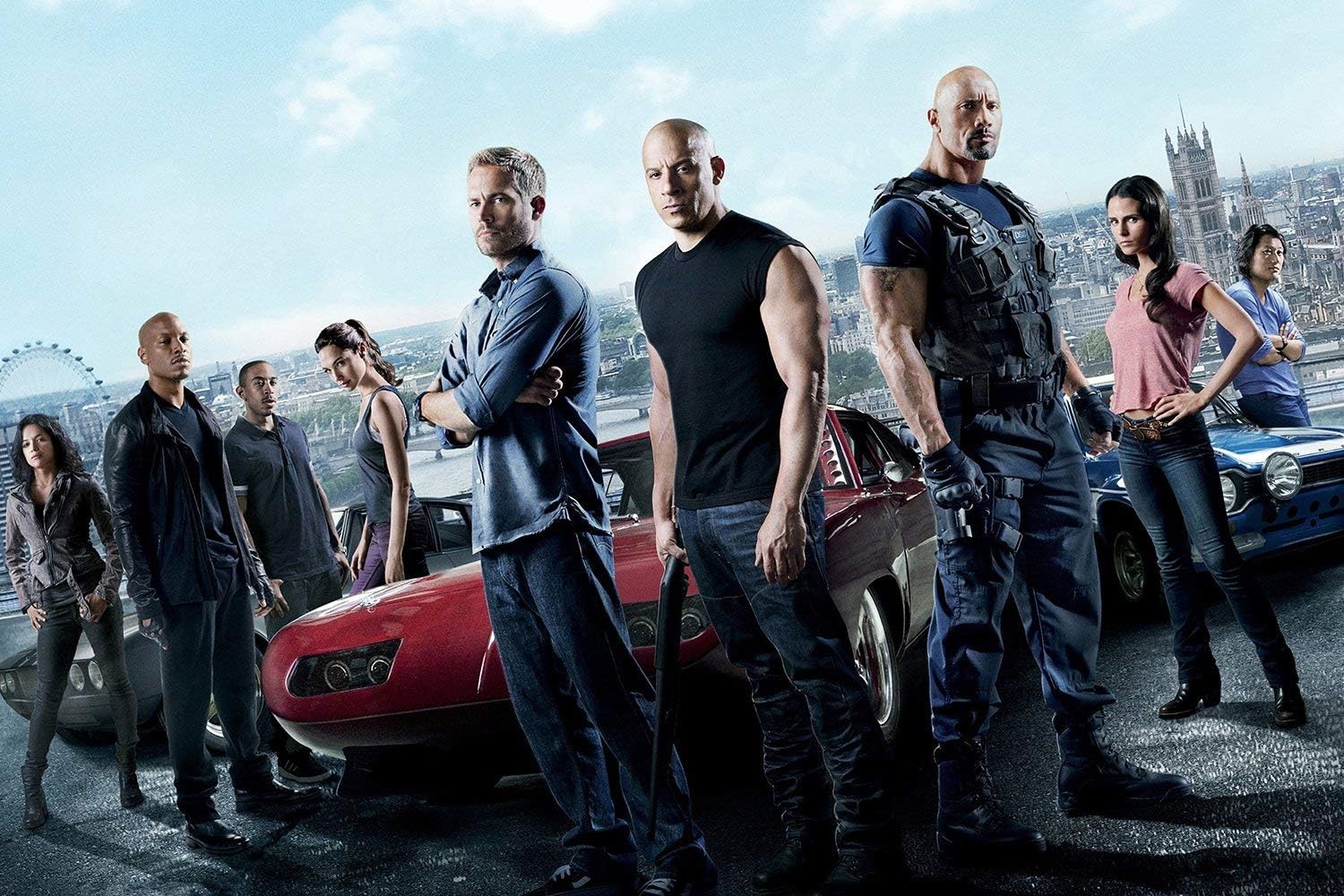 UpdateClassic Fast & Furious 6 (2013) Movie Poster Dwayne Johnson, Vin Diesel, Paul Walker, Michelle Rodriguez - Poster 11 x 17 inch Poster Print Frameless Art Gift 28 x 43 cm Matte Paper Surface