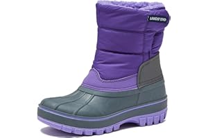 Lands' End Waterproof Kids Snow Boots - Insulated Warm Fleece Lined Winter Boots for Toddlers, Girls & Boys Size 5-10 Toddler or 11-7 Little or Big Kid