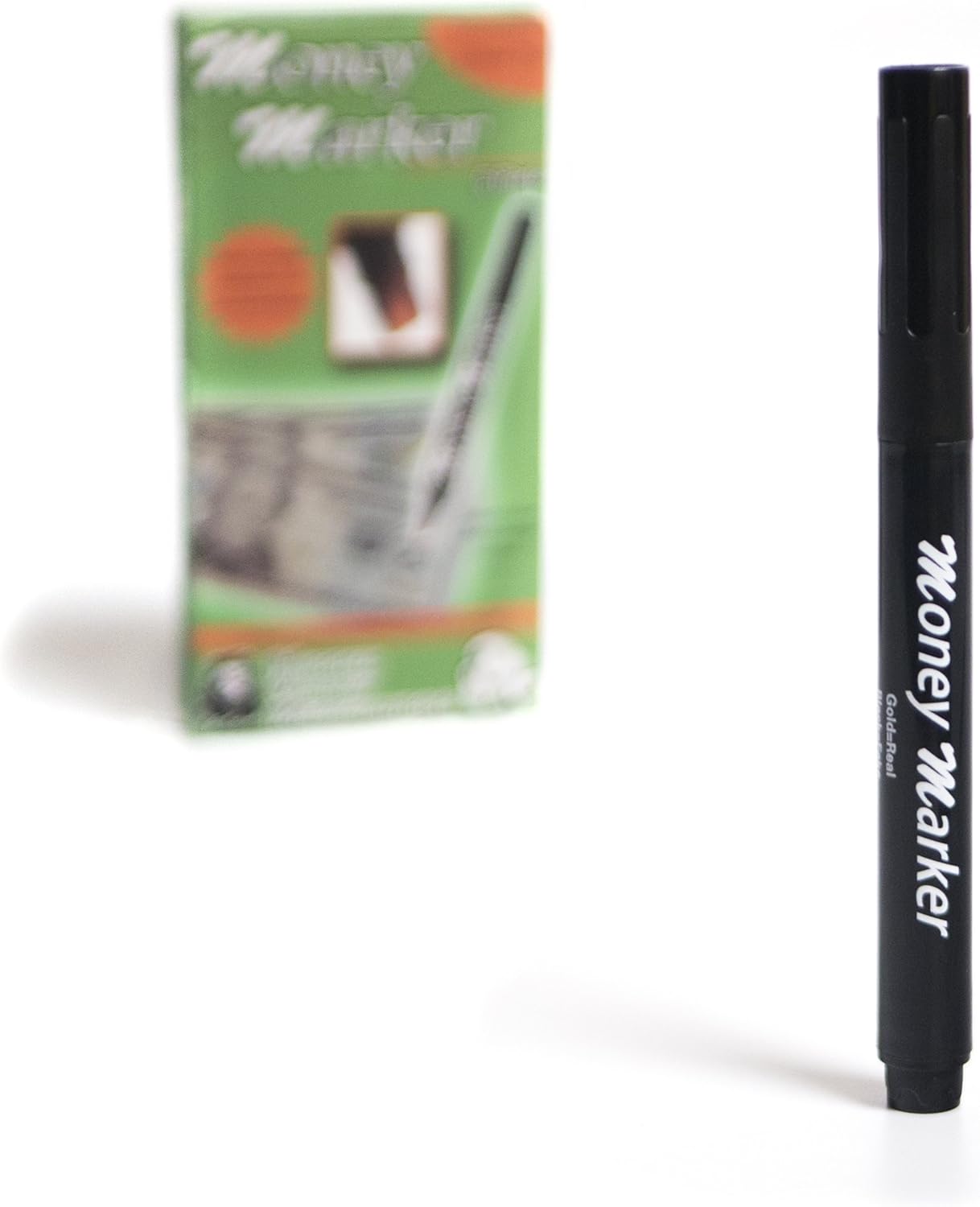 Money Marker (5 Counterfeit Pens) - Counterfeit Bill Detector Pen with Upgraded Chisel Tip - Detect Fake Counterfit Bills, Universal False Currency Pen Detector Pack : Office Products
