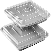 Wilton Recipe Right Non-Stick 9-Inch Square Baking Pan with Lid, Set of 2