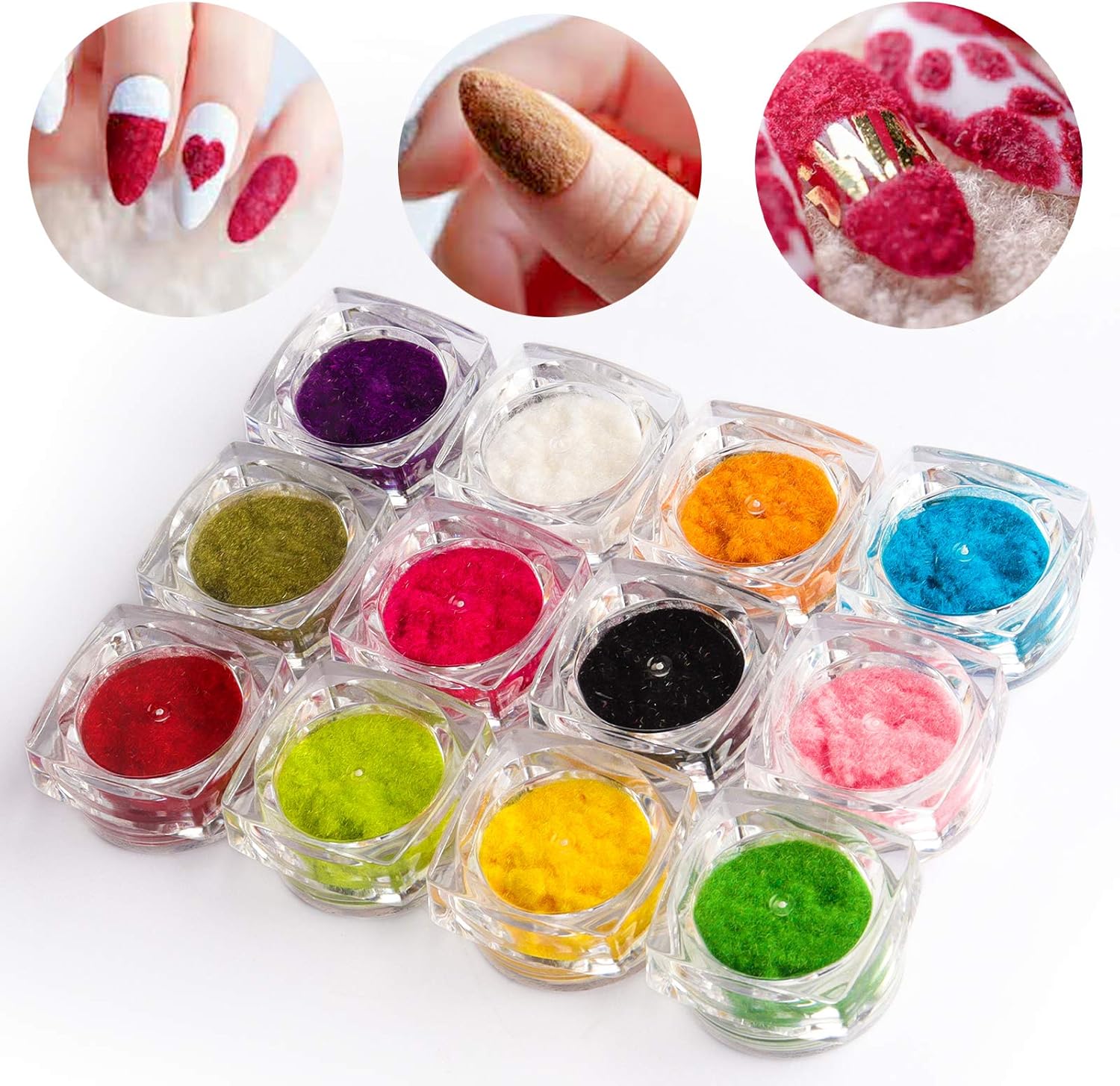Rofran 12 Colors Velvet Flocking Powder 