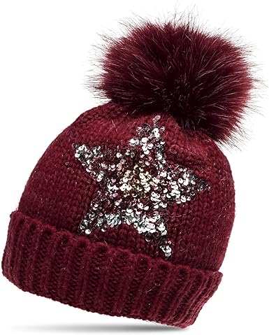 glitter bobble hat