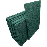 VSM 10-Pack: 6" x 9", Green - Fine, Non-Woven Hand Pad, Aluminum Oxide Grains, Rust and Oxidation Resistant, Multipurpose Abrasive Scrub Pad for Finishing and Cleaning