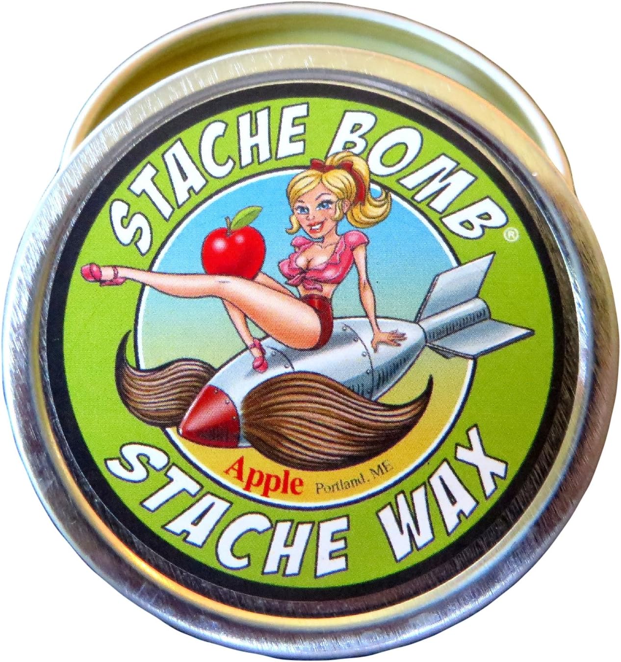 Apple Stache Bomb Stache Wax- Moustache Wax from Maine