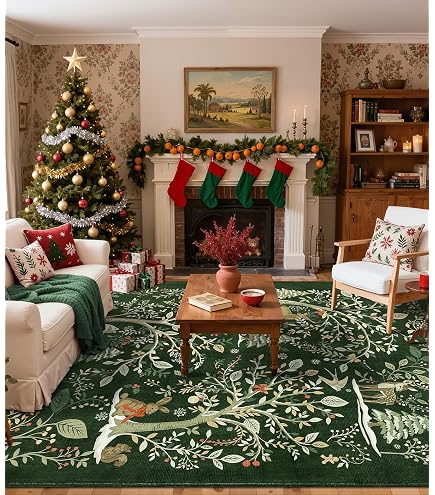 Amazon.com: Washable Rug 3x5 Small Bedroom Rug for Holiday Non