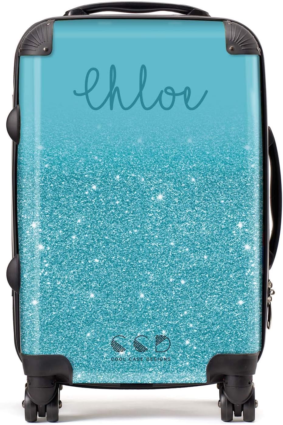 glitter carry on luggage