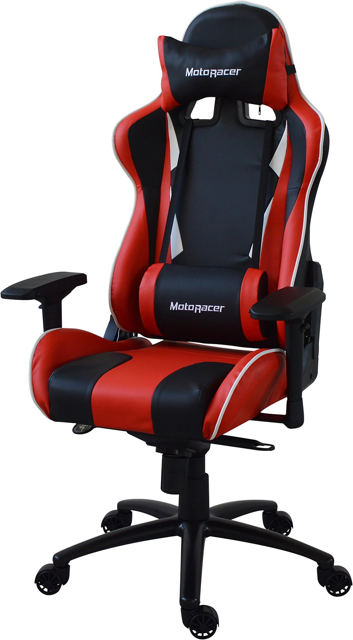 motoracer Gaming Chair Player Edition | Multi-Function Mechanism | Adjustable Height, Seat & Back | Ergonomic Racing Style Chair for Video Games 4D Armrests | (Red)