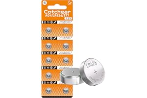 Cotchear 10pack LR626 377 AG4 Button Battery L626 SR626 SR626SW 377A Batteries for Watch Calculators Toys