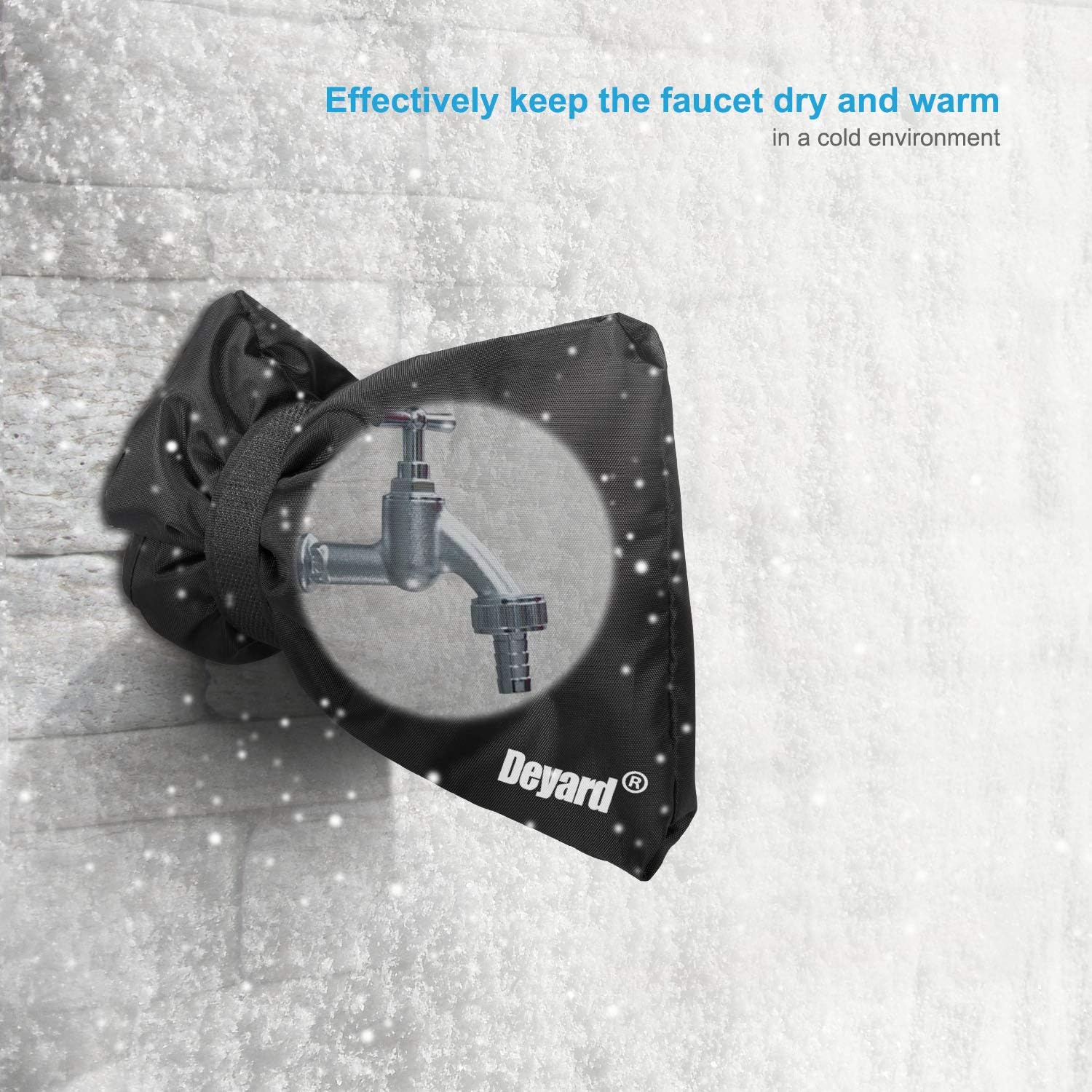 Deyard Outdoor Faucet Cover Socks Faucet Freeze Protection Socks for Winter Outside Antifreeze Tap Cover [2pcs] : Garden & Outdoor