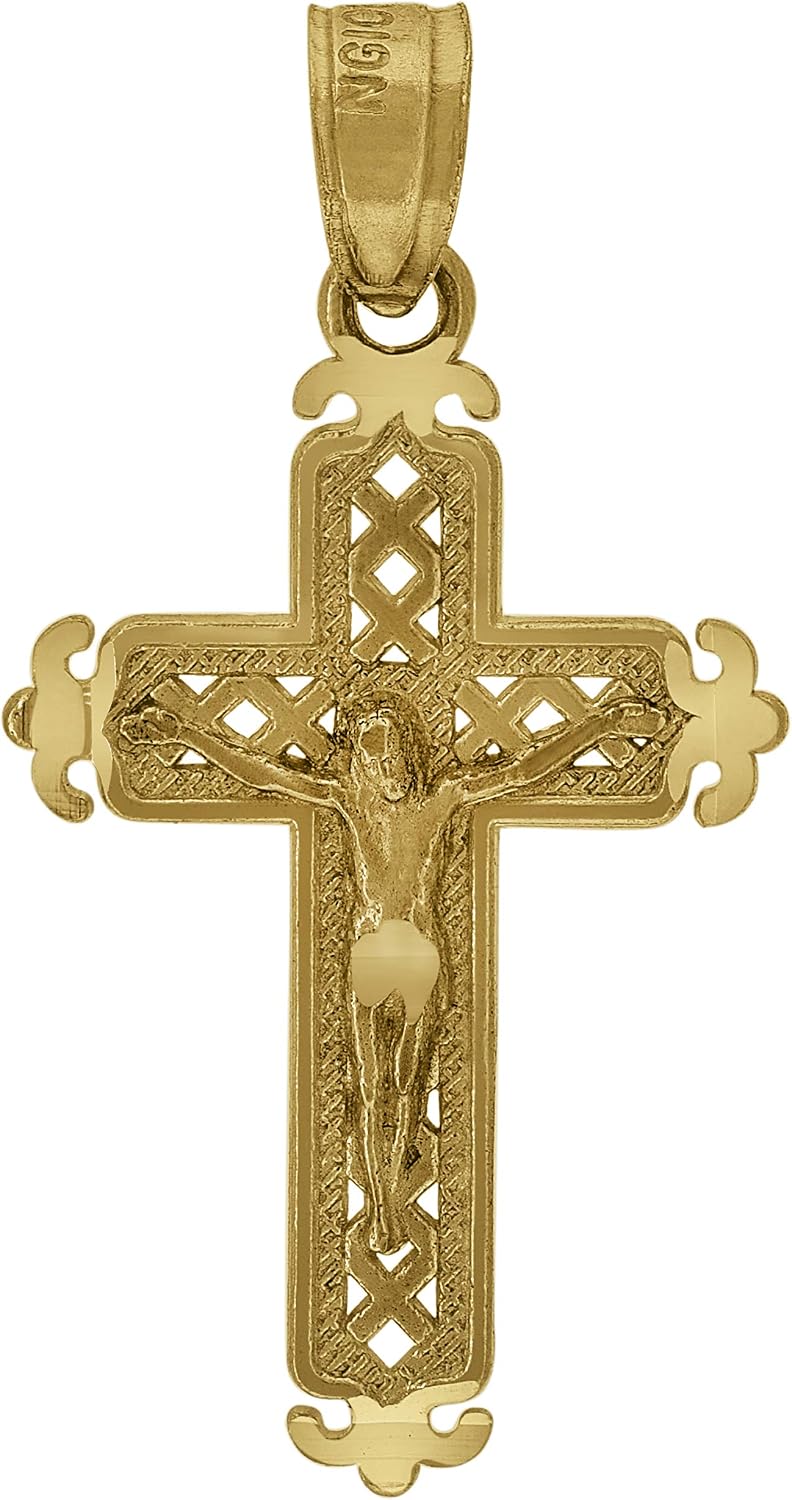 Necklaces 10kt Gold DC Unisex Cross 