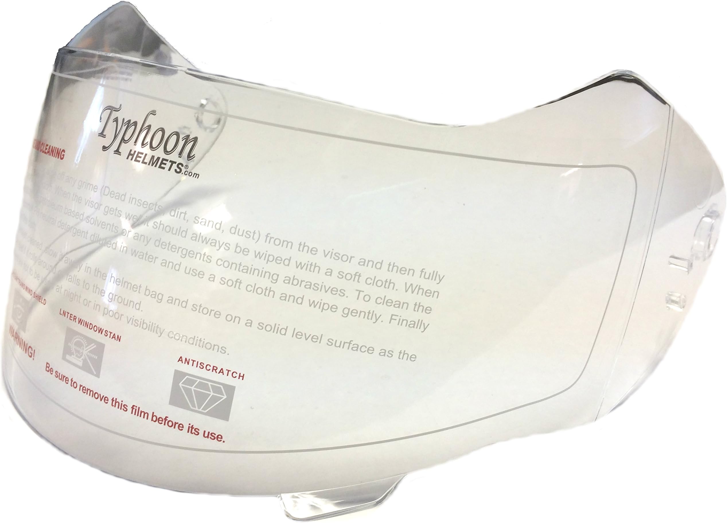Typhoon Helmets Replacement Visors Shields G339 Adult Modular Helmet - Clear