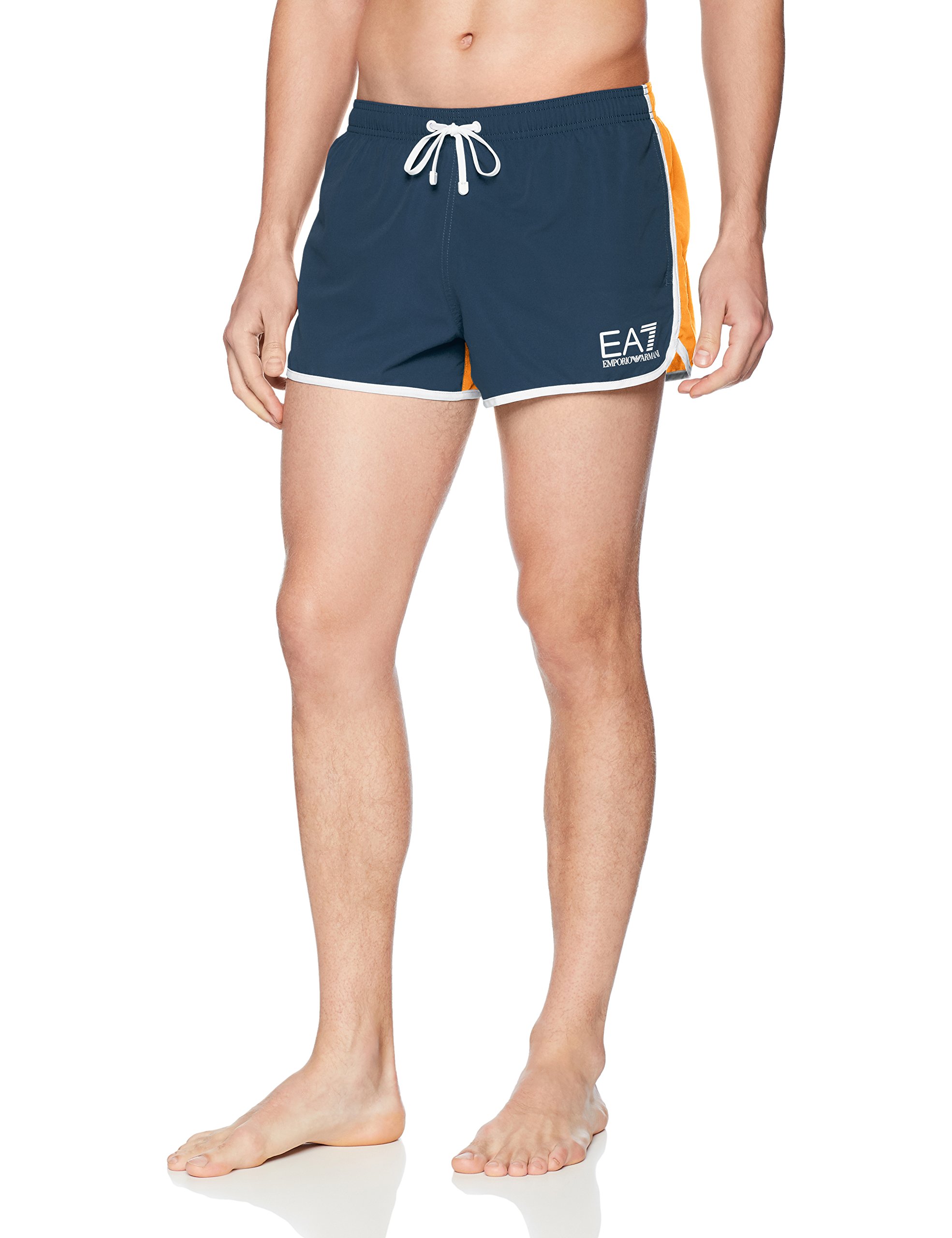 Emporio Armani Mens Sea World Beachwear Color Block 1m Shorts