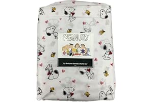 Berkshire Blanket & Home Co. Peanuts Valentines Valentine's Day Themed Sheet Set (White - Pink and Red Hearts, Queen)