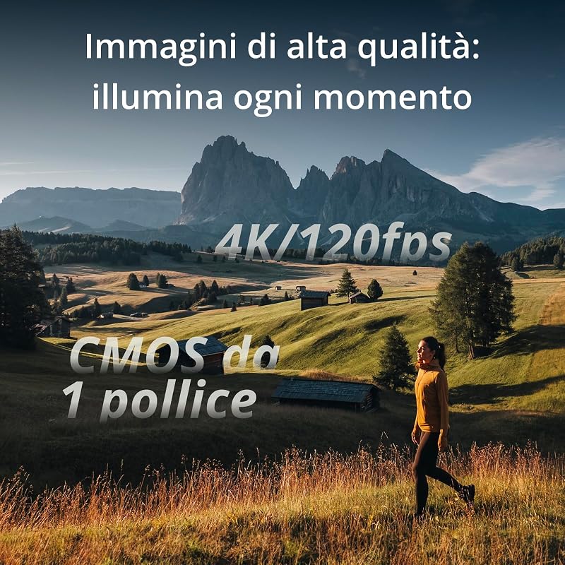 Osmo Pocket 3, fotocamera per vlog con CMOS da 1'', 4K/120fps