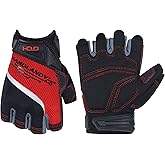 HANDLANDY Fingerless Work Gloves for Men, Half Finger Working Glove Grip Shock-Absorbing Breathable Uwrist TPR Anti-Collision Gloves for Mens & Women (L)