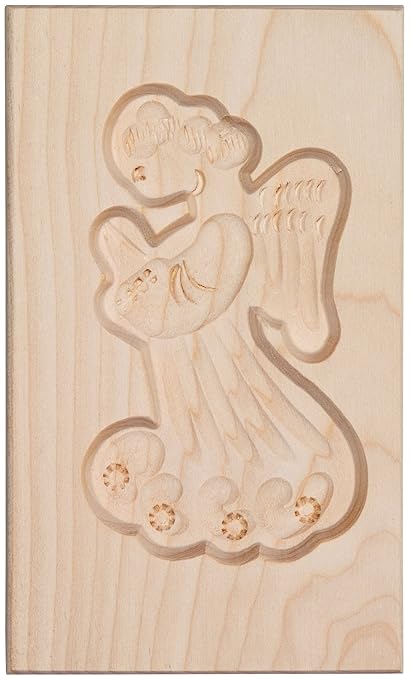 Spekulatius-Model 'betender Engel', 15x9cm, Ahorn