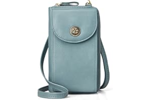 BROMEN Small Cell Phone Purse Crossbody Bags for Women Leather Wallet with Credit Card Holder