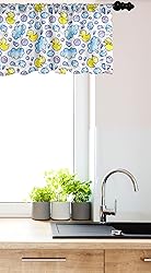 Ambesonne Cartoon Window Valance, Watercolor