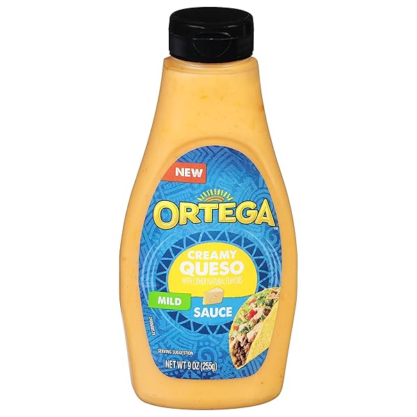 ORTEGA CREAMY TACO SAUCE, QUESO, 9 OUNCE