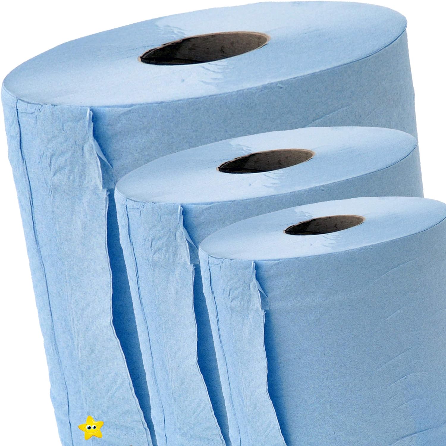 Pack of 12 Blue Centrefeed Rolls 2ply Paper Towels Embossed Wiper
