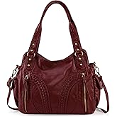 Montana West Washed Leather Hobo Bags for Women Roomy Handbags with Crossbody Strap