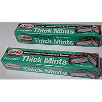 Amazon.com : 2 Pack ZACHARY Peppermint Thick Mints, Creamy Mint