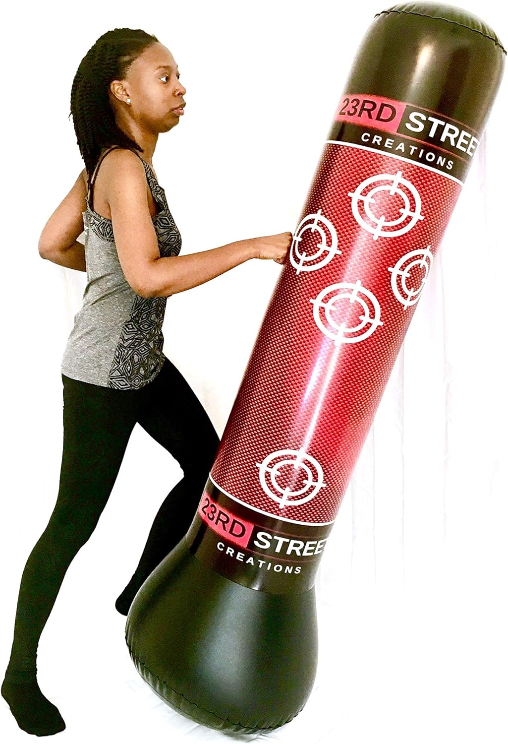 23rd Street Creations 5 ft. Inflatable Punching Bag - for Adults and Kids : Sports & Outdoors