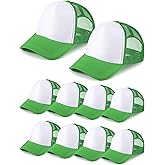 10 Pcs Sublimation Blank Trucker Hats Bulk Mesh Baseball Cap Polyester Mesh Trucker Hat for Men and Women