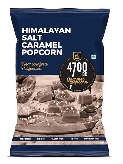 4700BC Himalayan Salt Caramel Popcorn, Pouch, 125g