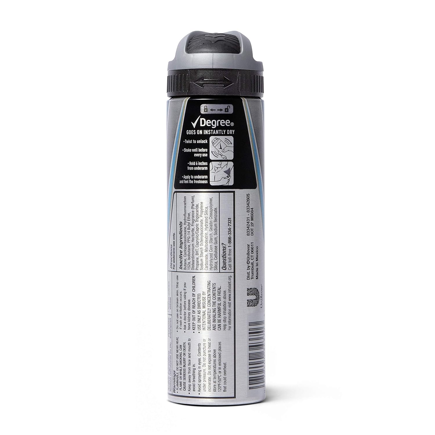 Degree Men Antiperspirant Deodorant Dry Spray Cool Rush With MotionSense for 48 Hour Sweat and Odor Protection 3.8 oz, 3 Count : Beauty