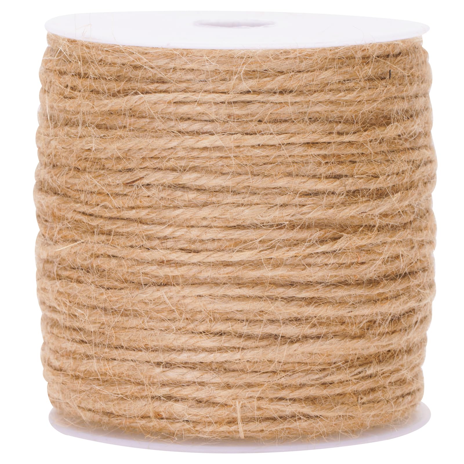 G2PLUS Jute String Twine 3MM, 100M Natural Garden Jute Rope, 3 Ply Art and Crafts Linen String for DIY Craft; Gardening Use