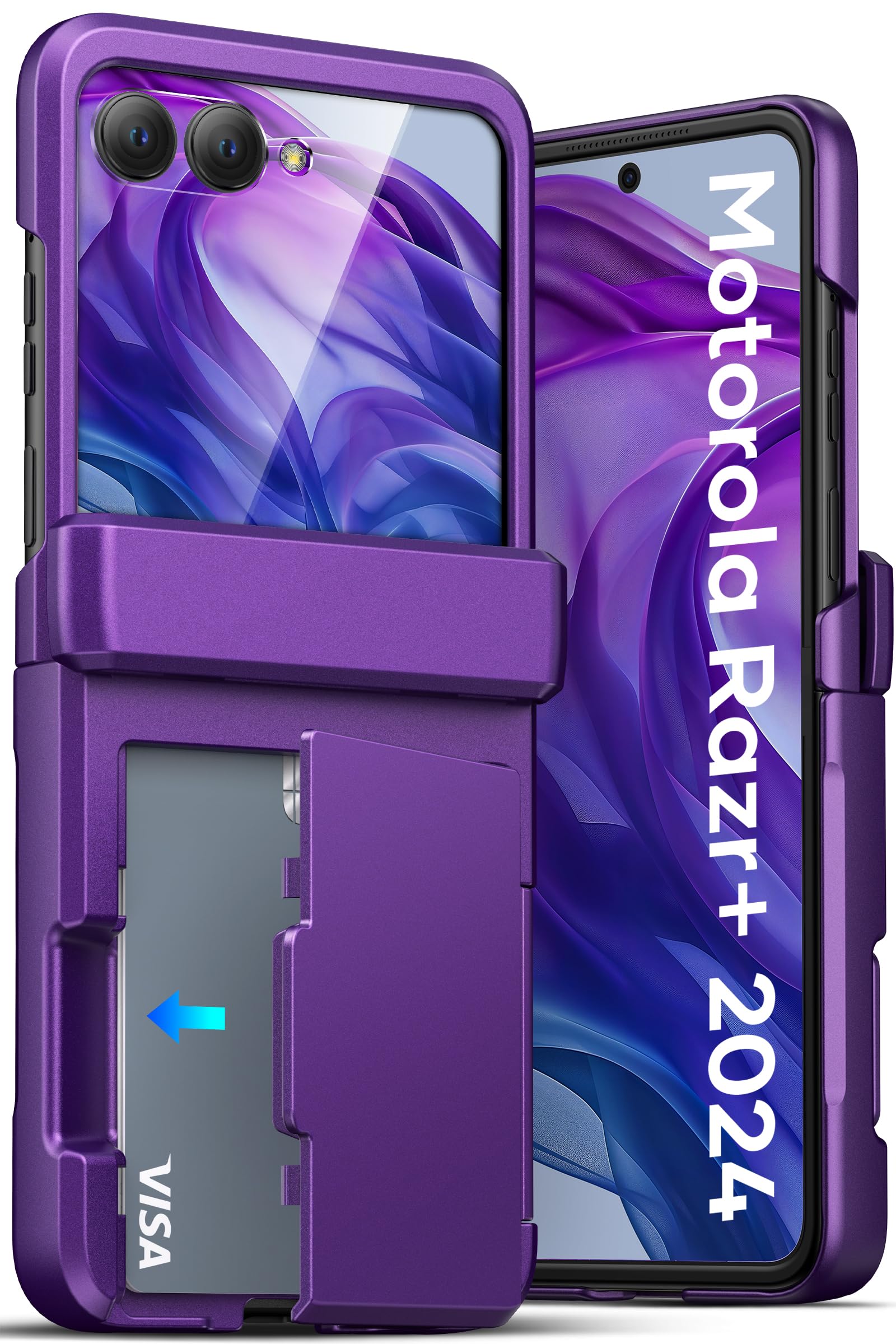 ATATOO for Motorola Razr+ Plus 2024 Case, Built-in
