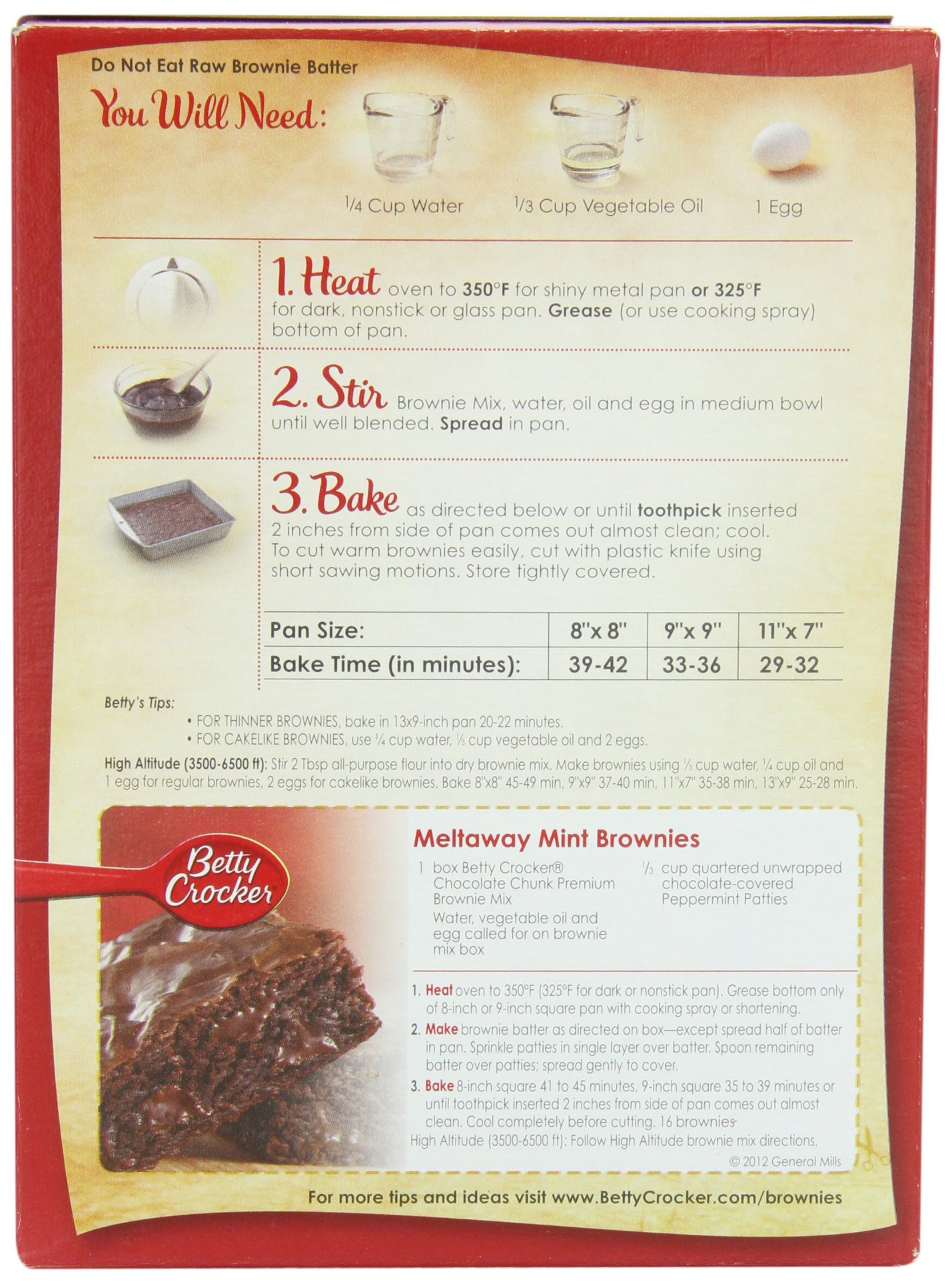 Betty Crocker Delights Brownie Mix Supreme Chocolate Chunk 18.0 Oz Box