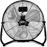Simple Deluxe 20 Inch 3-Speed High Velocity Heavy Duty Metal Industrial Floor Fans Quiet for Home, Commercial, Residential, a