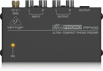 Behringer PP400 Ultra-Compact Phono Preamp with RCA and TRS Outputs
