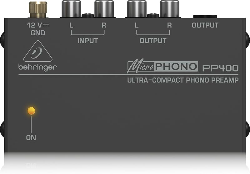 Behringer PP400 Ultra-Compact Phono Preamp with RCA and TRS Outputs