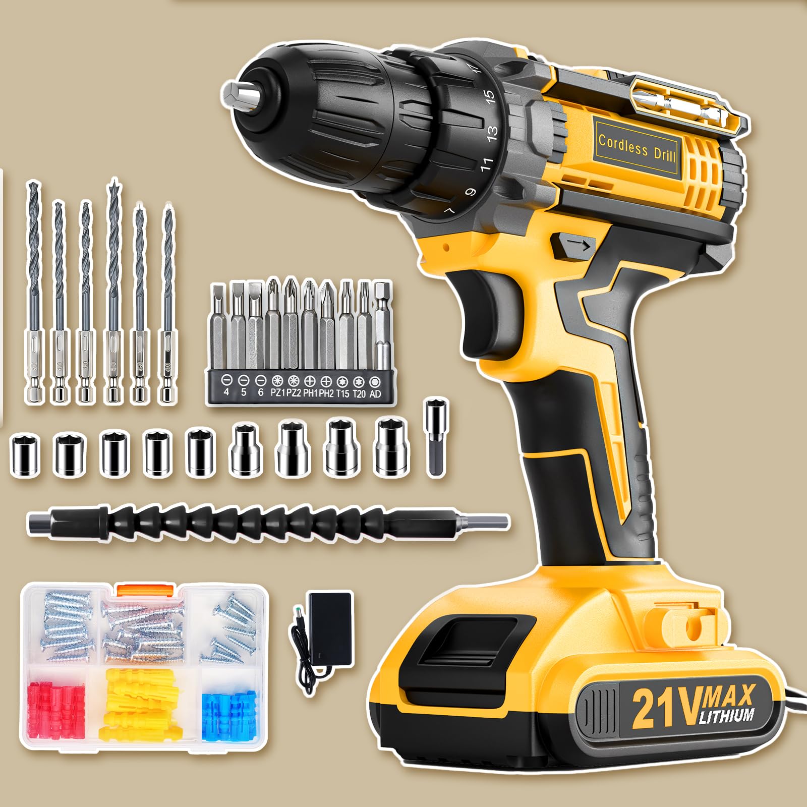 Drill, Cordless Drill and Scre...