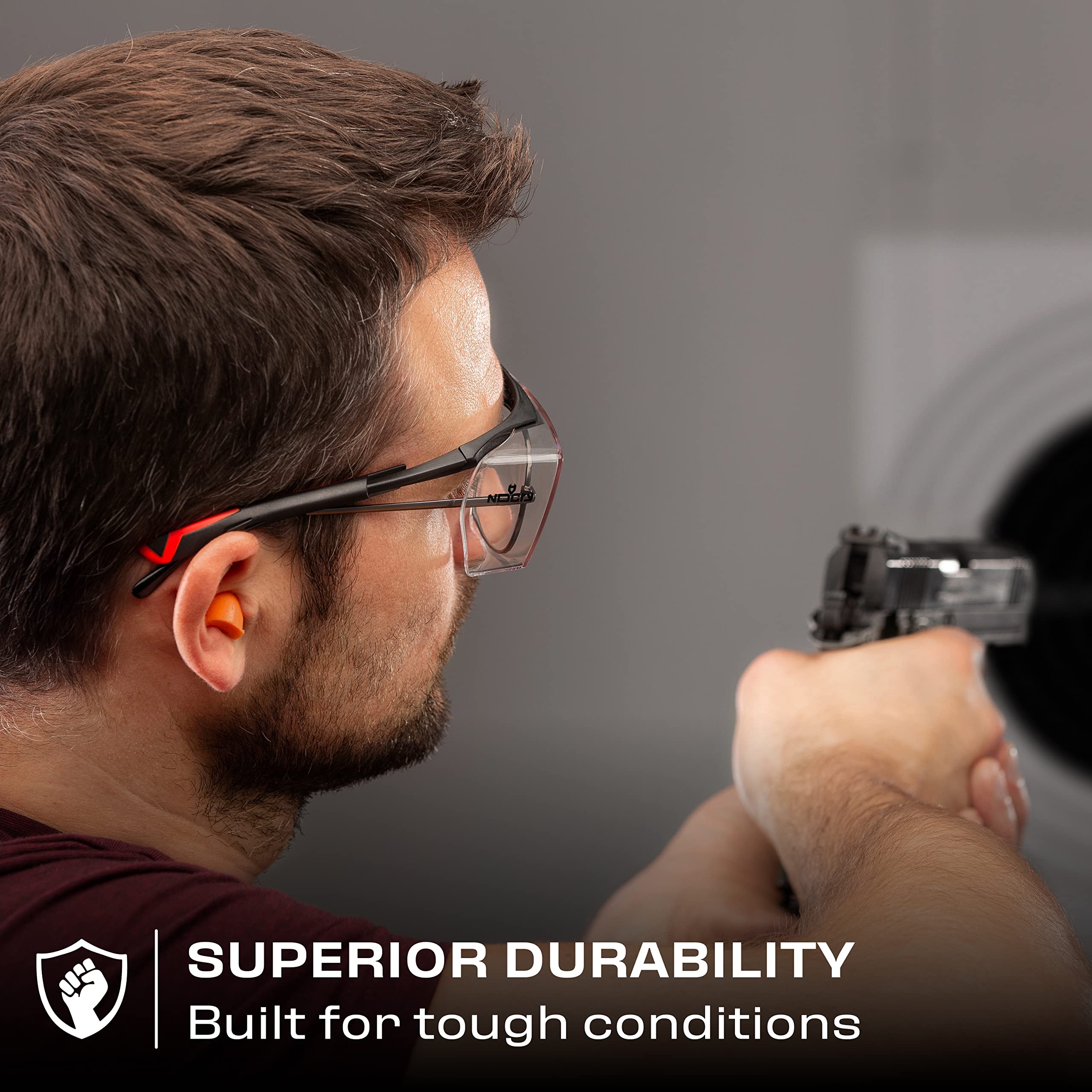 NoCry Safety Glasses Over Eyeglasses With Anti Scratch Wraparound