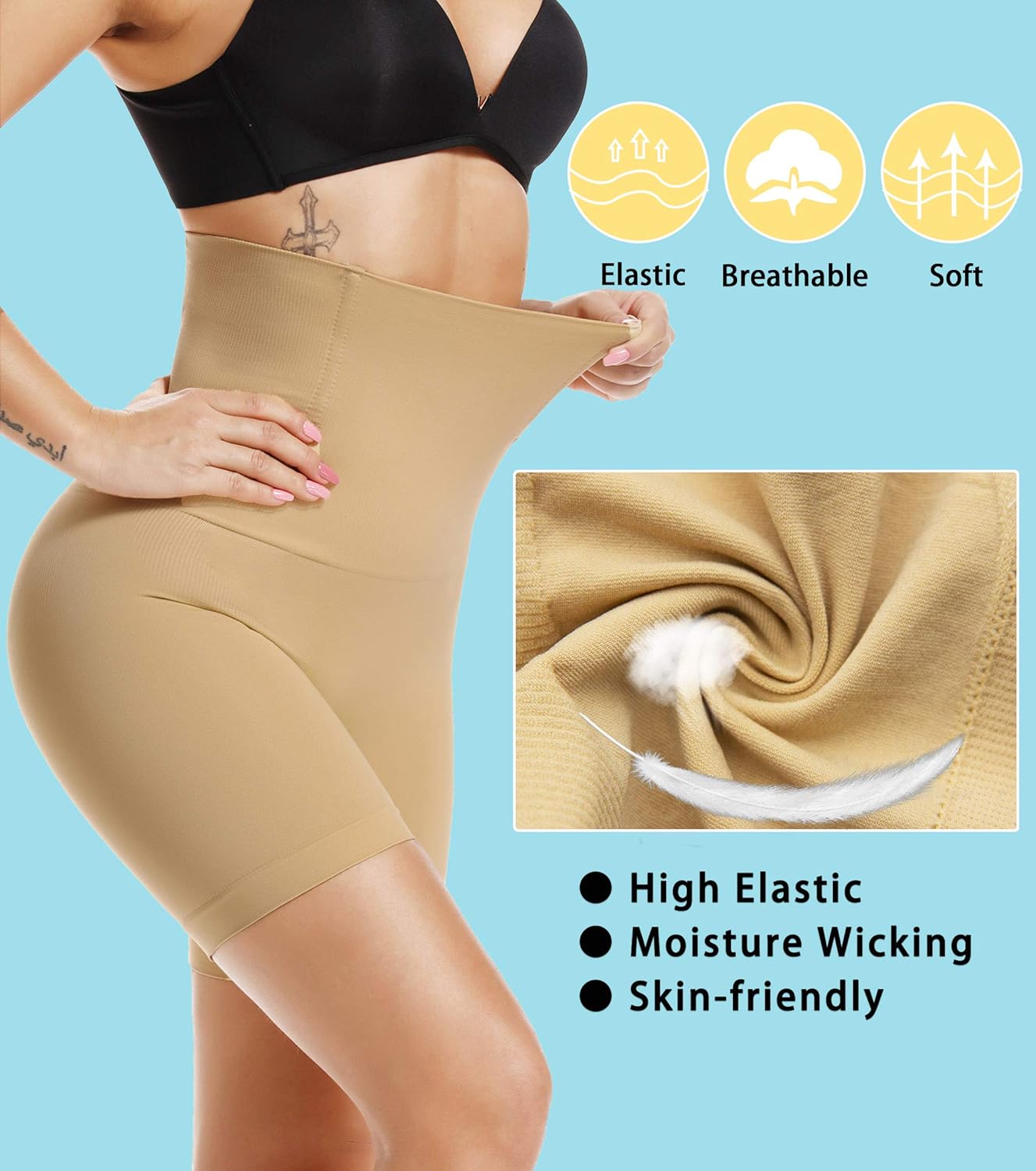MISS MOLY Mujer Faja Pantalón Cintura Alta Invisible Shapewear