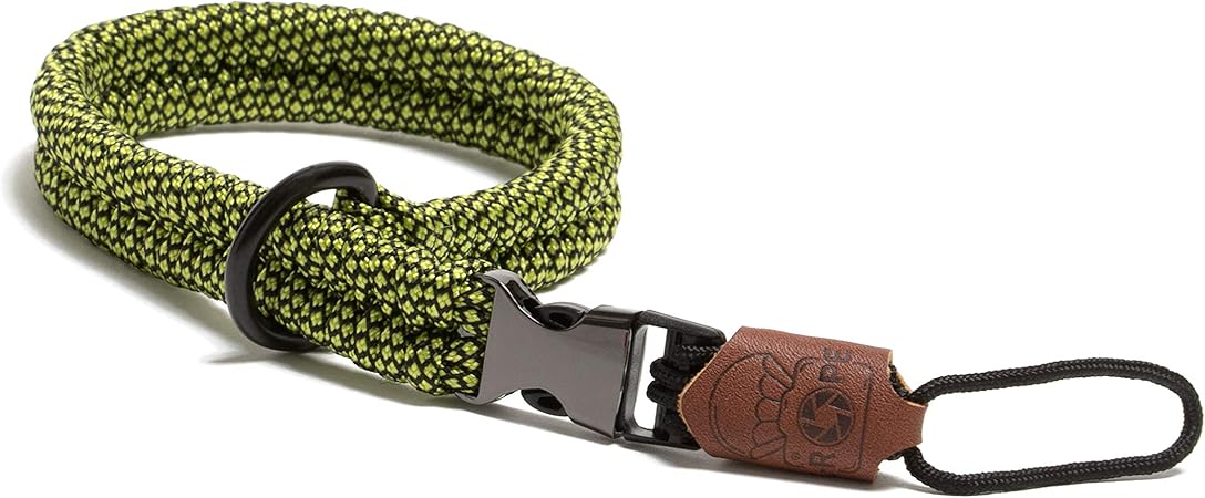 C-Rope The Claw - Correa de mano trenzada a mano con cierre rápido paracord, color amarillo