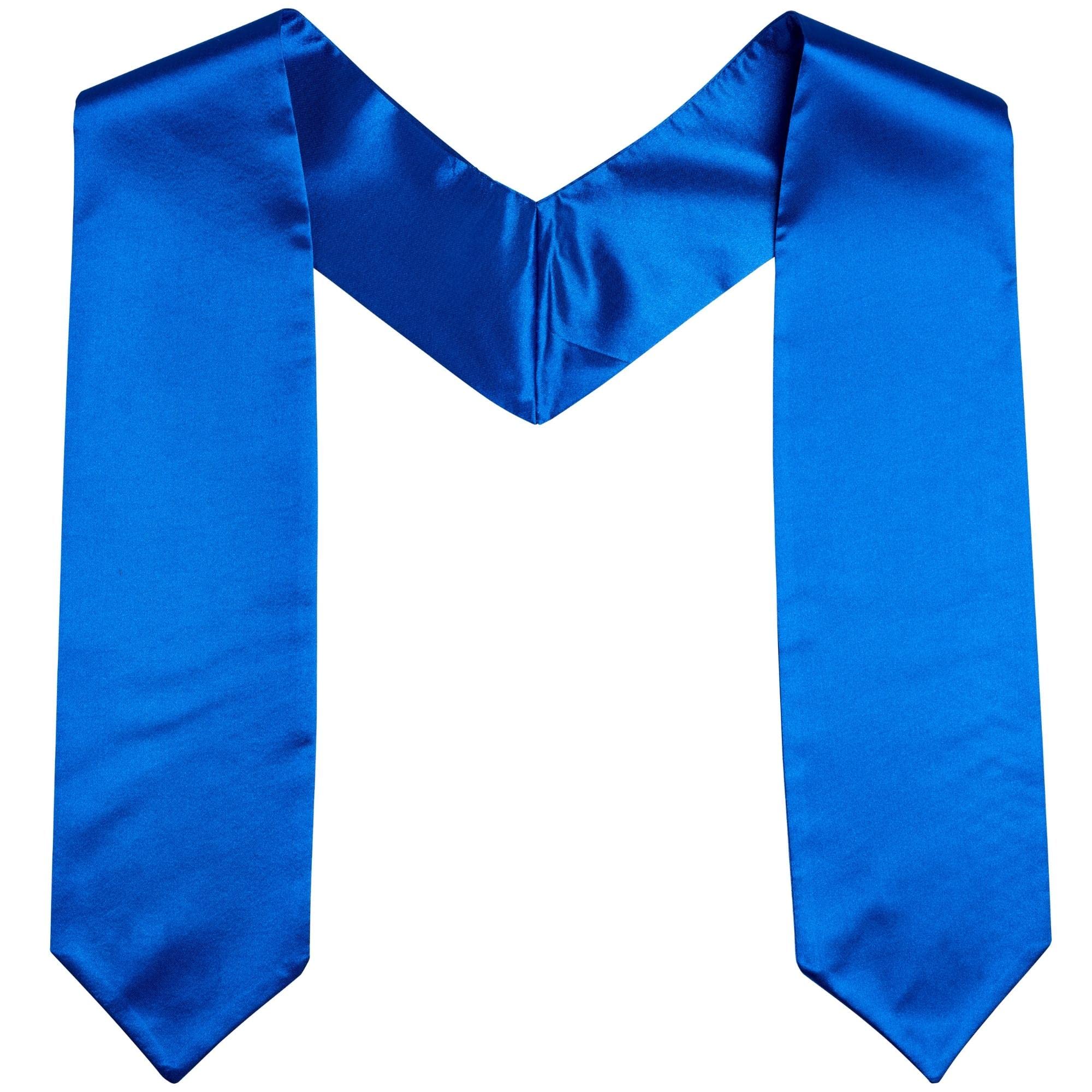 ASHINGTON CEREMONIAL GOWNS Graduation Stoles Royal Blue(Size: One Size)