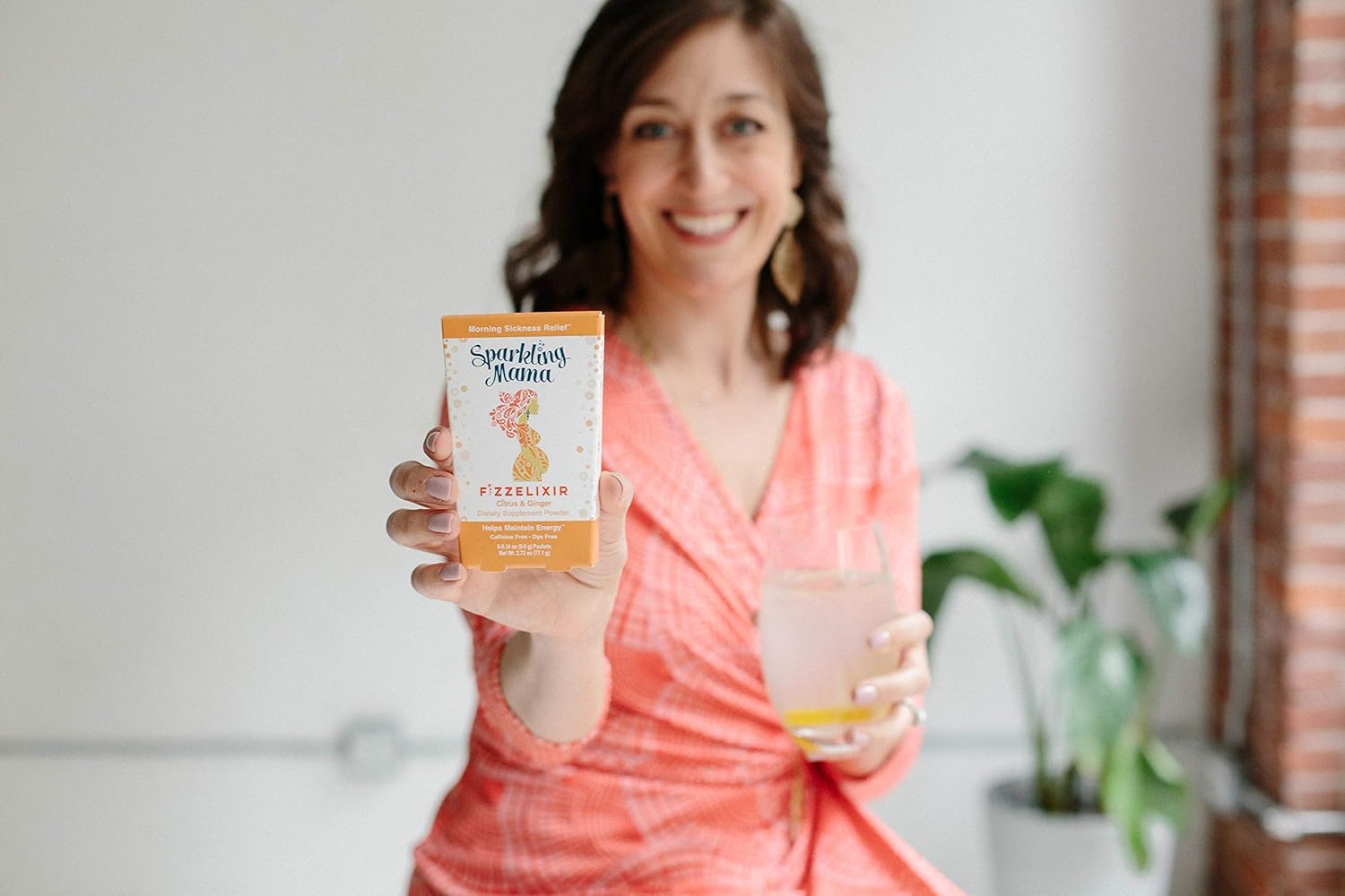 Sparkling Mama's Morning Sickness Relief ~ Citrus & Ginger | Dr. Approved Effervescent Bubbly Anti-Nausea Drink Mix (Vitamin B6, Folic Acid & Magnesium), 8-Count: Health & Personal Care