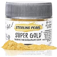 The Sugar Art - Sterling Pearl - Edible Shimmer Powder For Decorating Cakes, Cupcakes, Cake Pops, & More - Dust on Shine & Lu